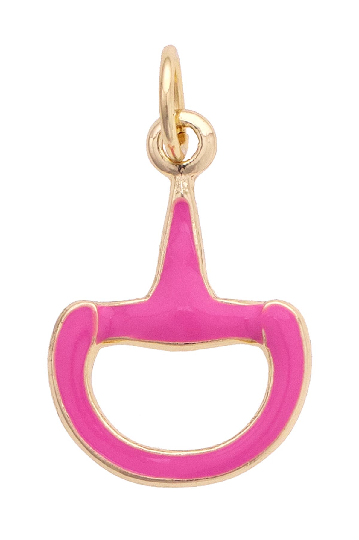 Hot Pink Horse Bit Charm