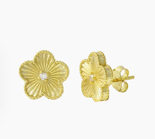 Fluted Flower Earrings