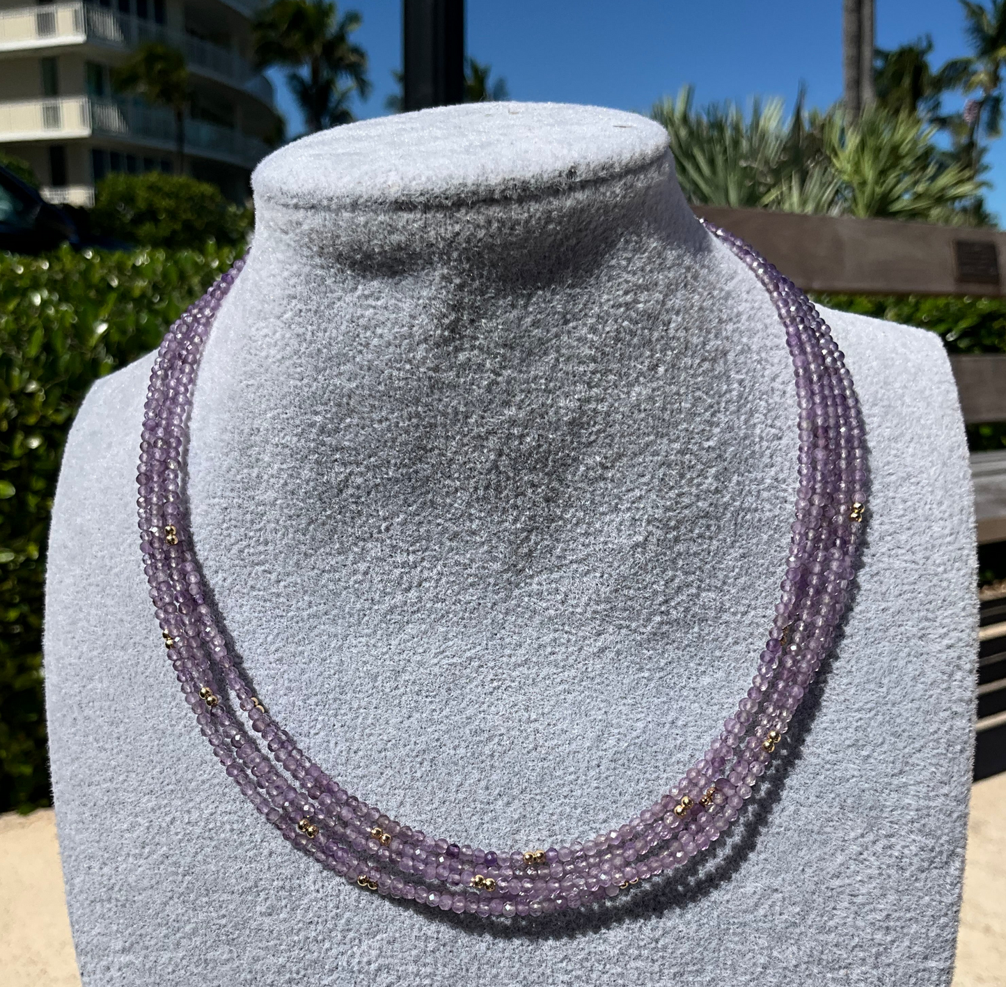 Petite Gemstone and Gold Necklace