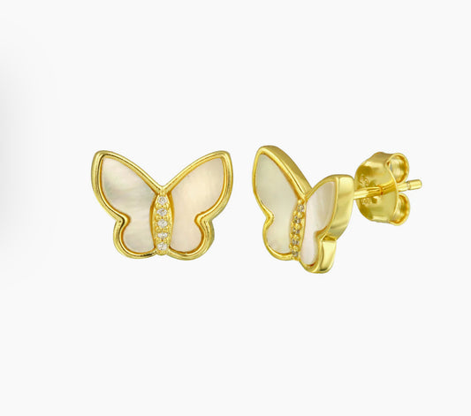 Mother of Pearl Butterfly Earrings