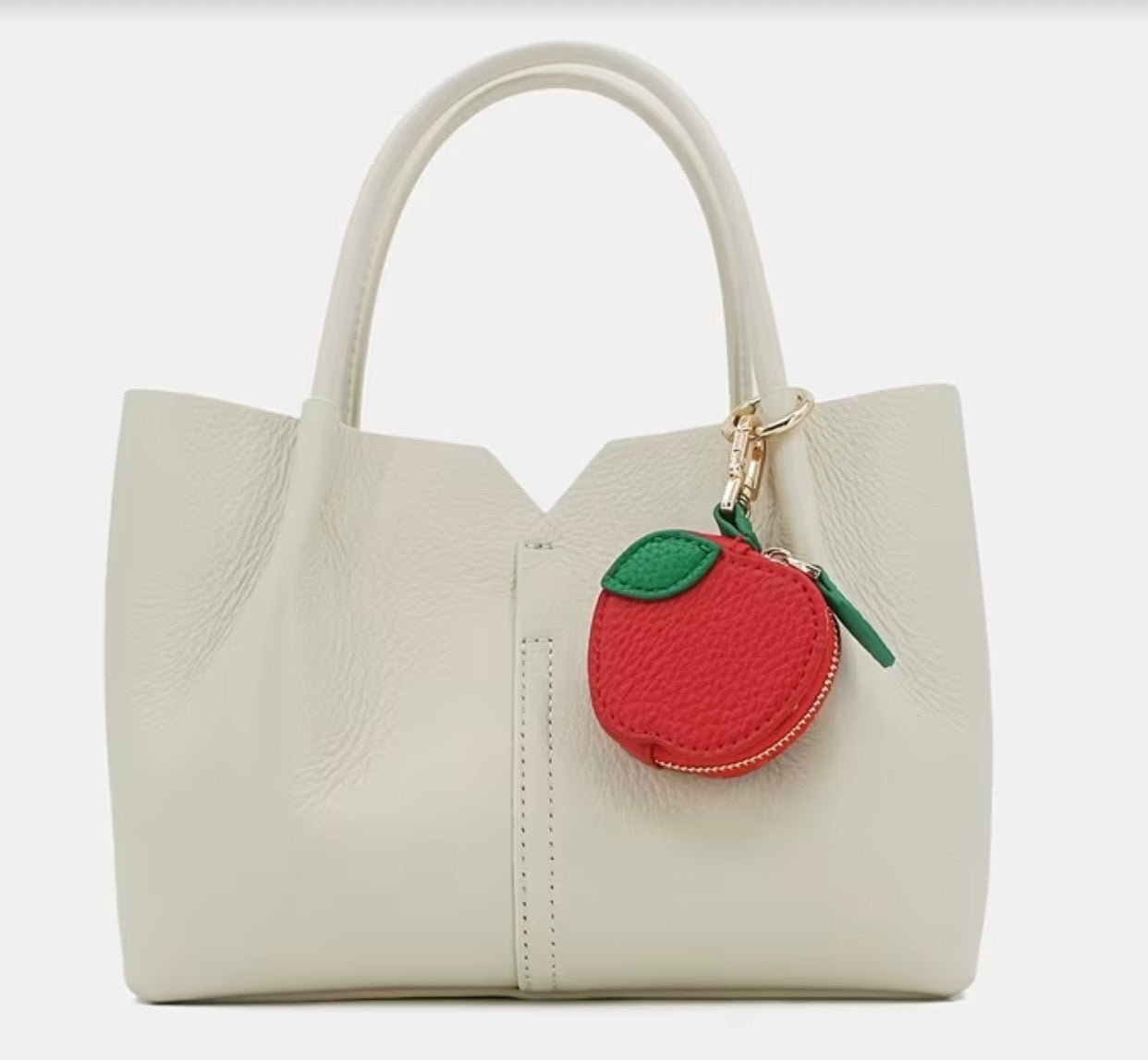 Leather Apple Bag Charm