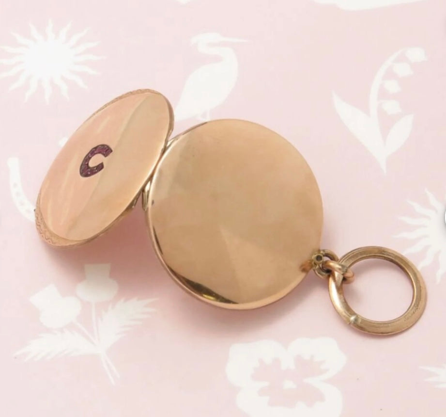 Victorian Rose Gold Horseshoe Locket