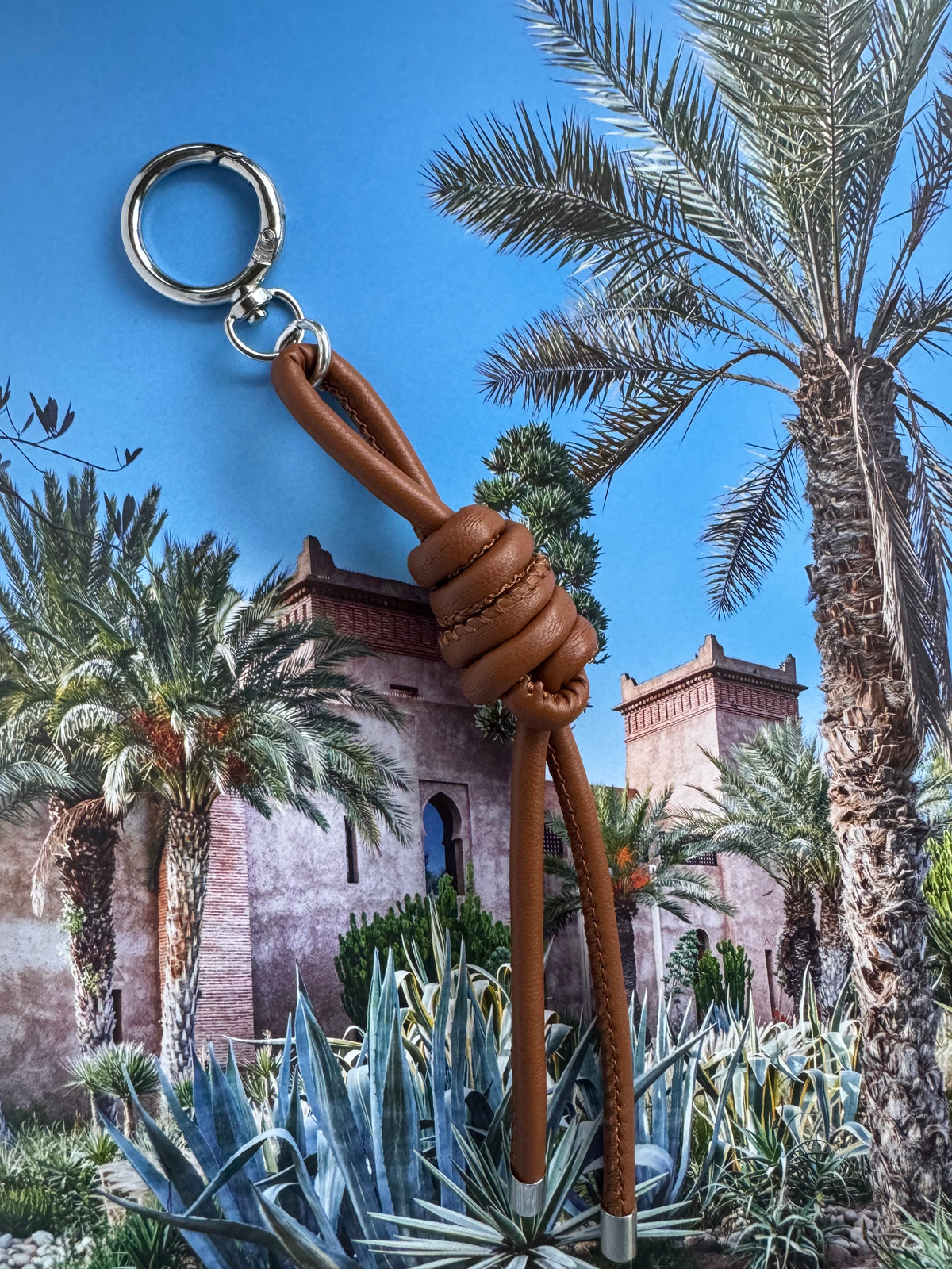 Leather Knotted Keychain