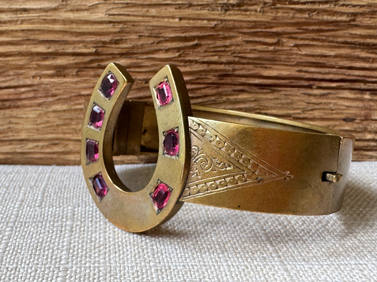Vintage Horse Shoe Bangle Bracelet