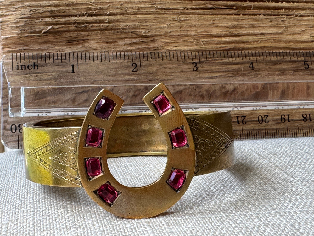 Vintage Horse Shoe Bangle Bracelet