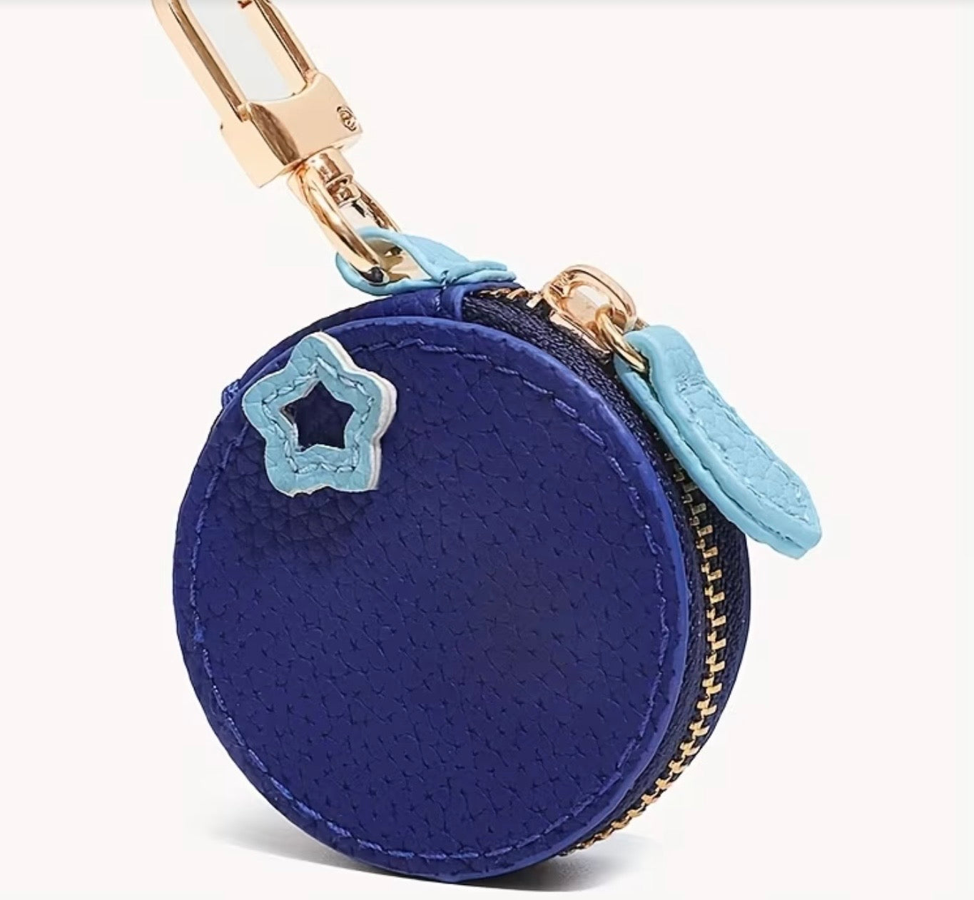 Leather Blueberry Bag Charm
