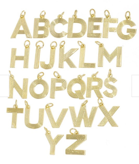 Gold Fluted Letters