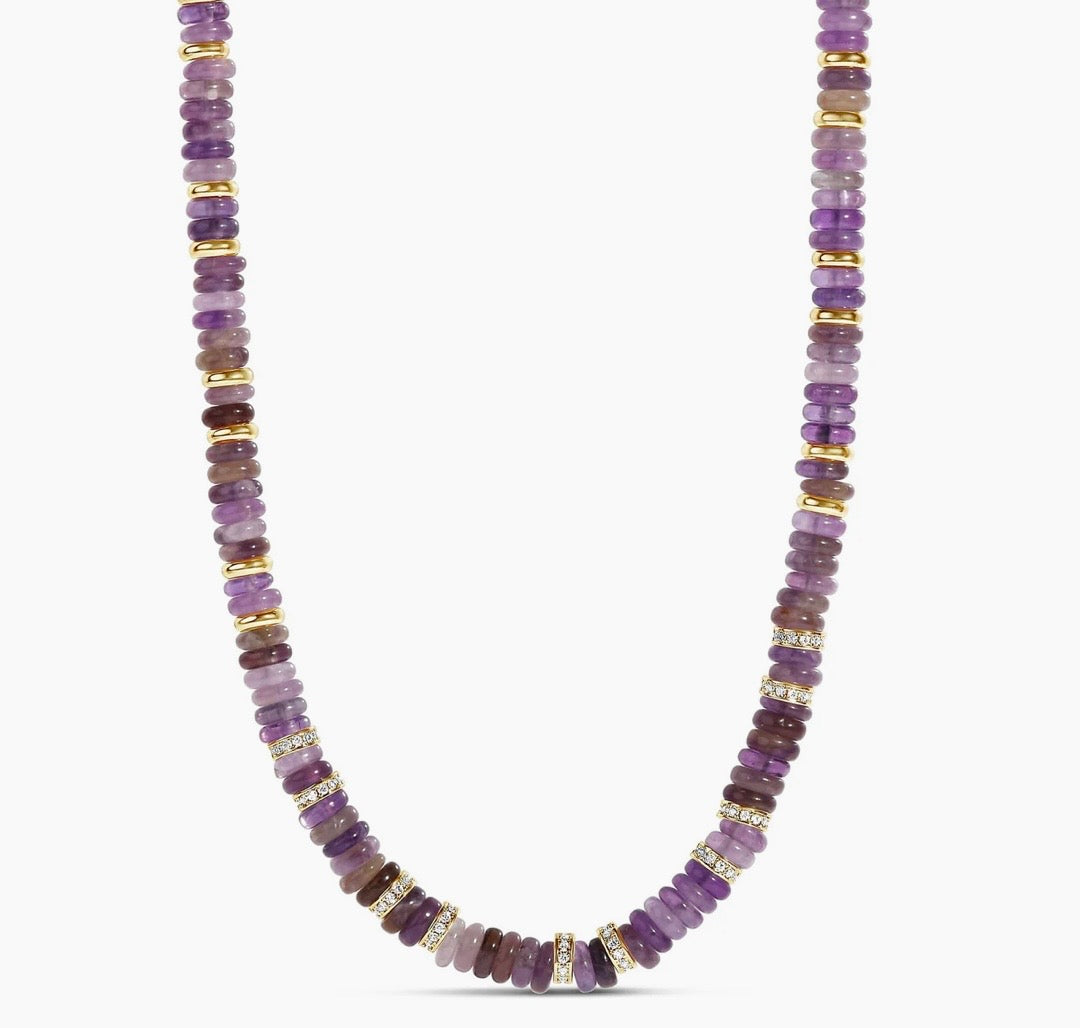Rondelle Gemstone Necklace