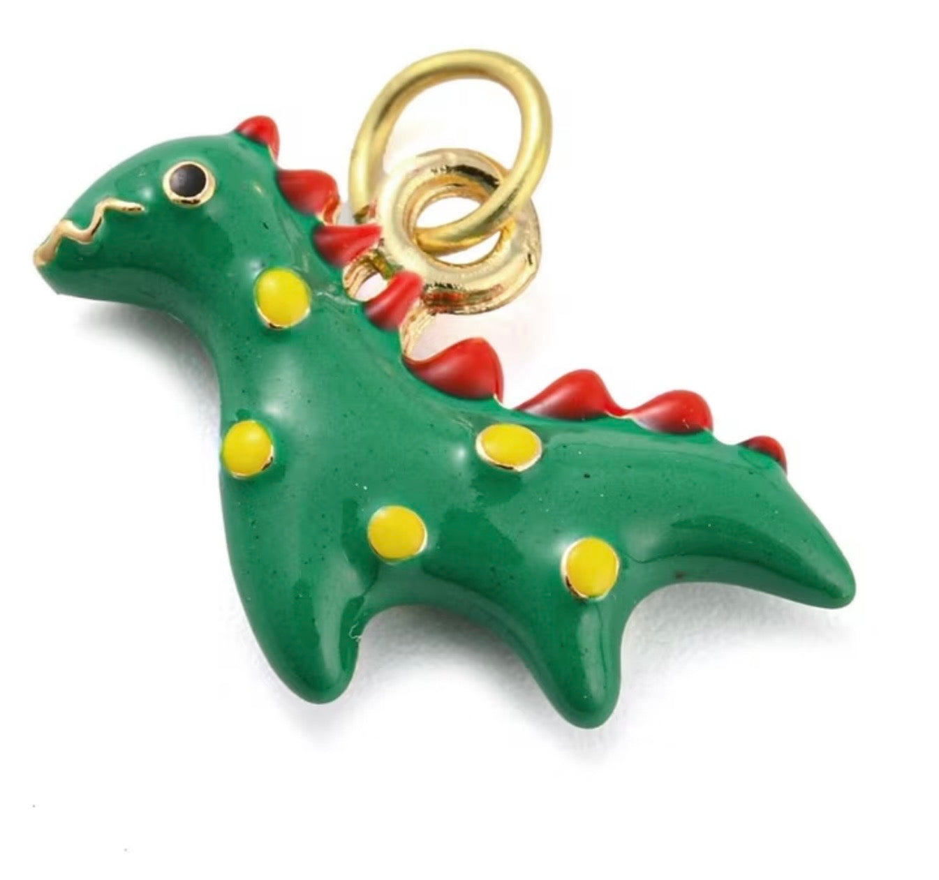 Mini Enamel Green Dinosaur