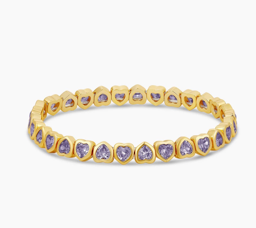 Large Heart Stretch Bracelets