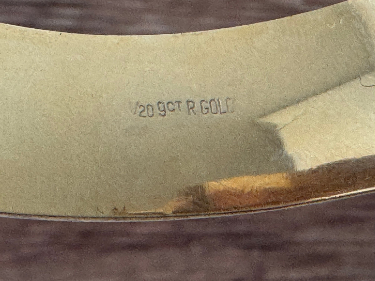 Vintage 1960’s 9K Gold Etched Bangle