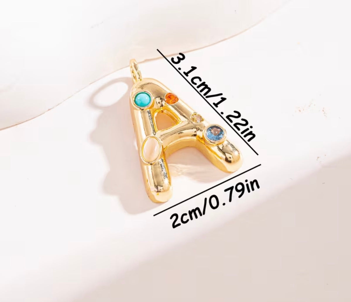 Gold Gemstone Letters