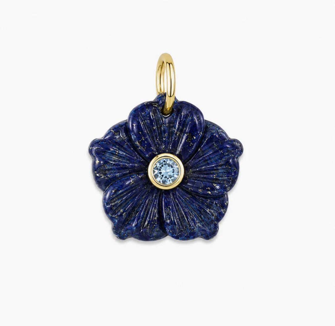 Gemstone Flower Bloom Pendant