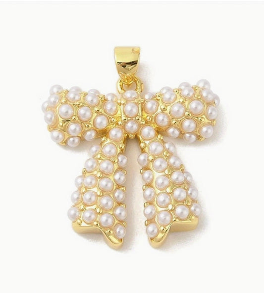 Pearl Bow Charm