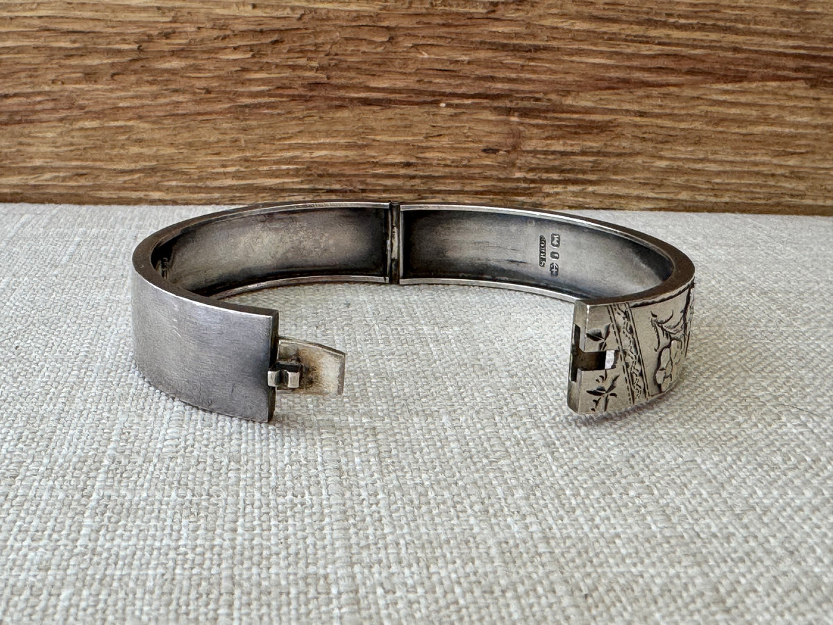 Vintage Sterling Silver 1890’s Horseshoe Bangle Bracelet