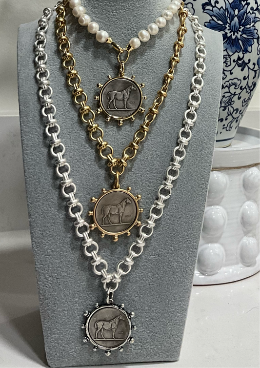 Horse Medallion Necklace