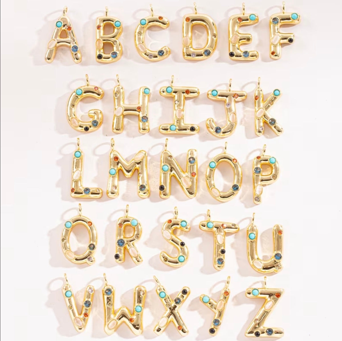 Gold Gemstone Letters