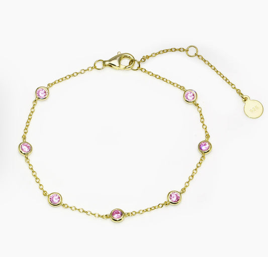 Pink Bezel Bracelet