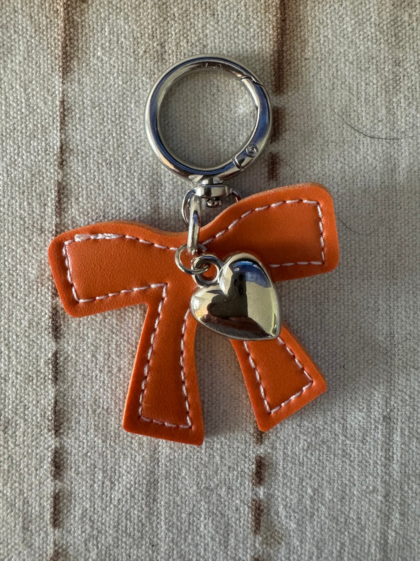 Leather Bow Keychains
