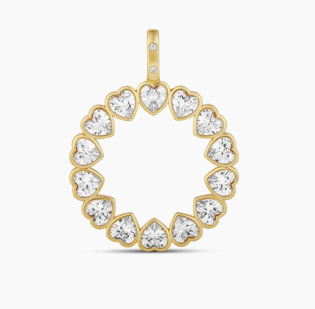 Gold Circle of Love Charm