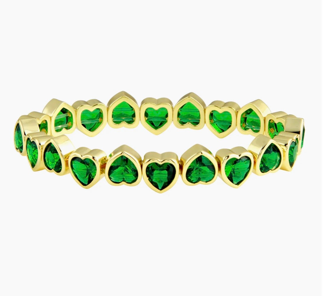 Large Heart Stretch Bracelets