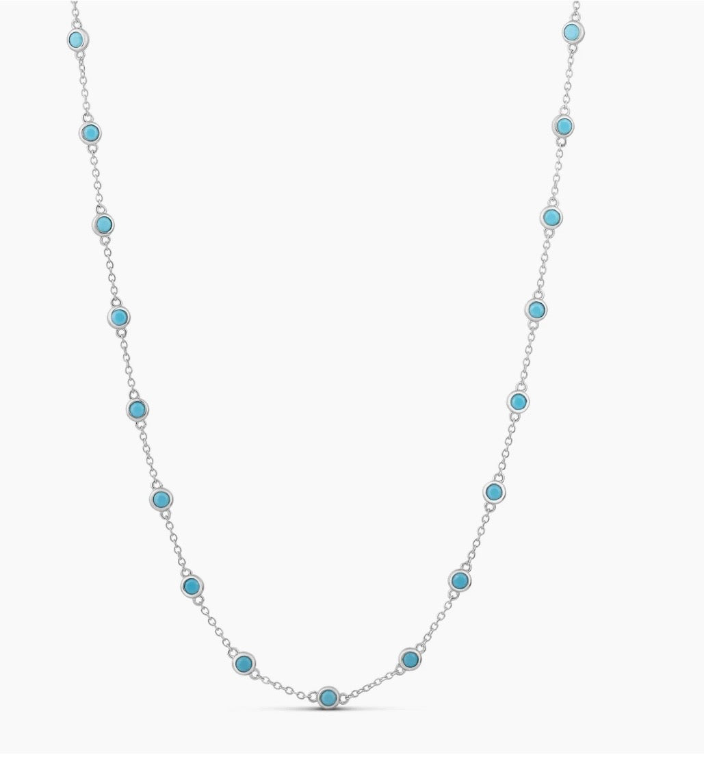 Silver and Turquoise Diamonds By The Yard