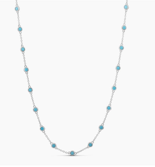 Silver and Turquoise Diamonds By The Yard