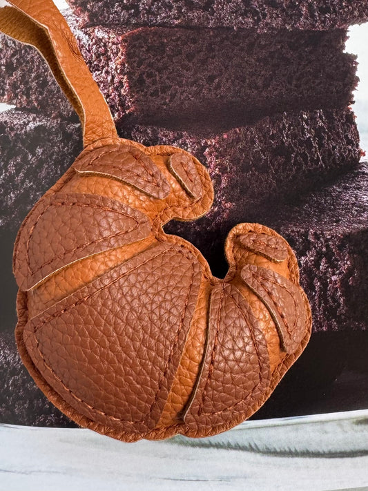 Leather Croissant Bag Charm