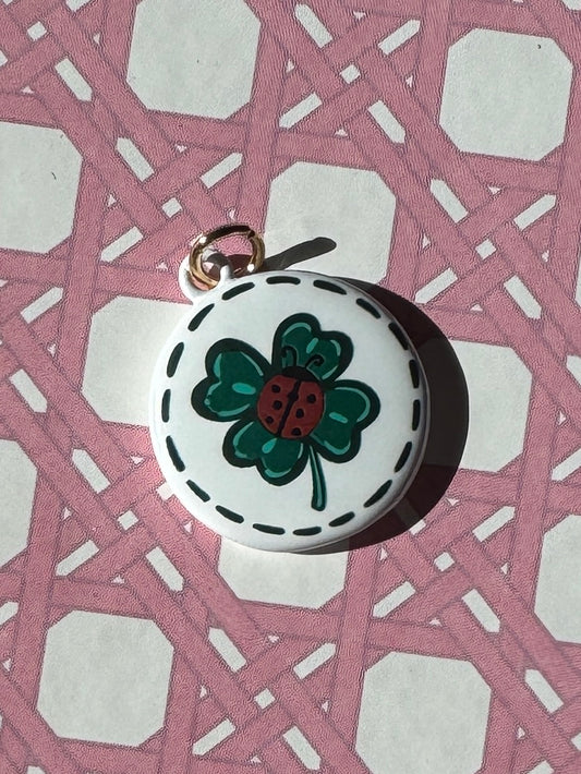 Lucky Ladybug Clover Charm