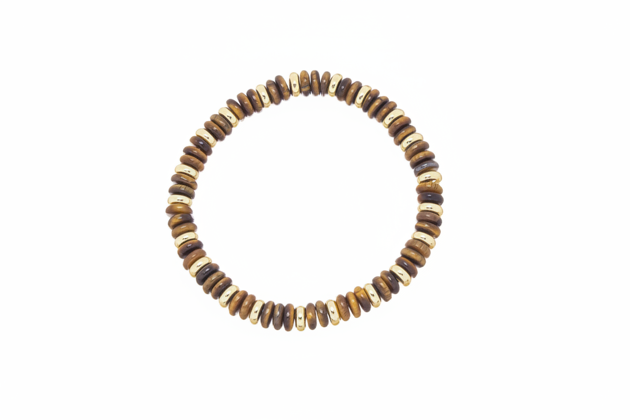 Gemstone Rondelle Stretch Bracelet