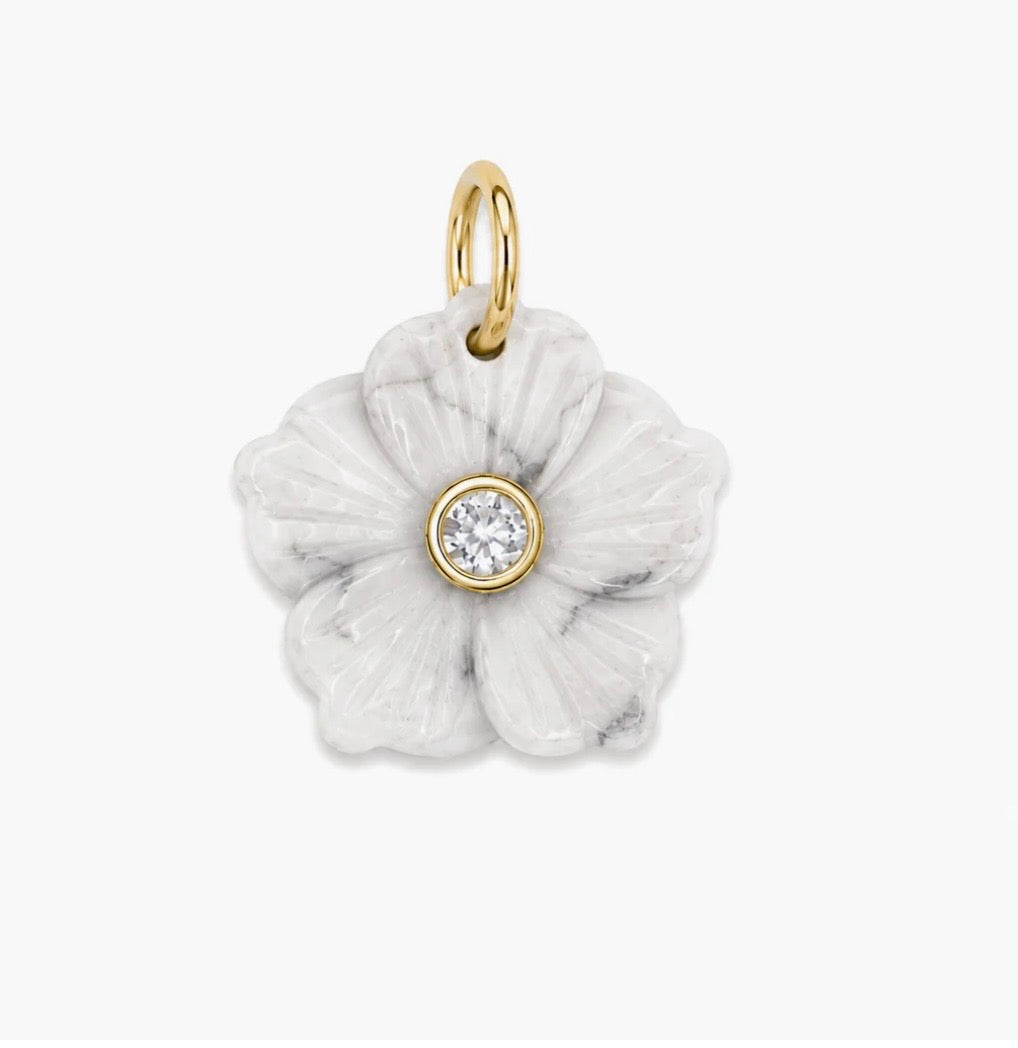 Gemstone Flower Bloom Pendant