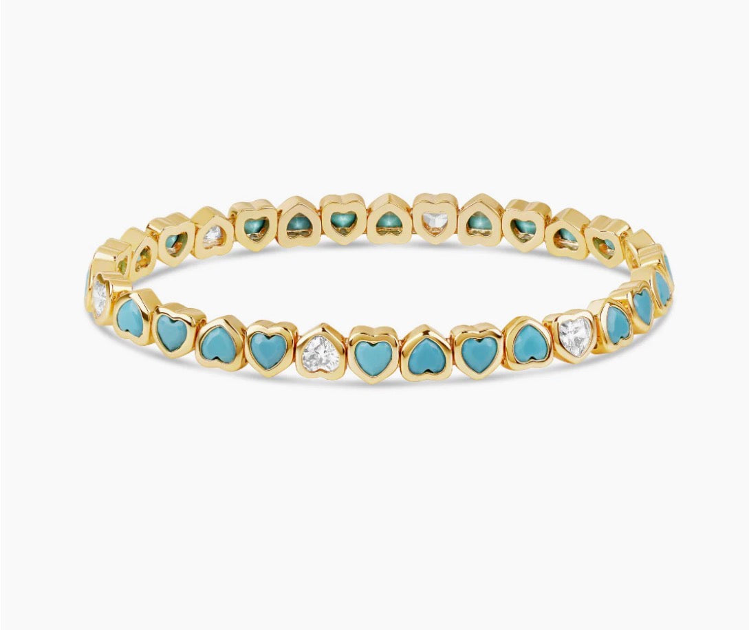 Large Heart Stretch Bracelets