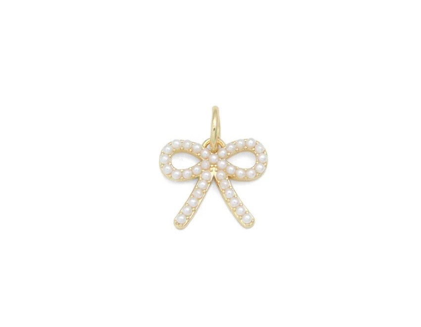 Petite Pearl Bow Charm