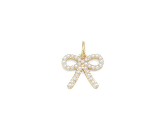 Petite Pearl Bow Charm