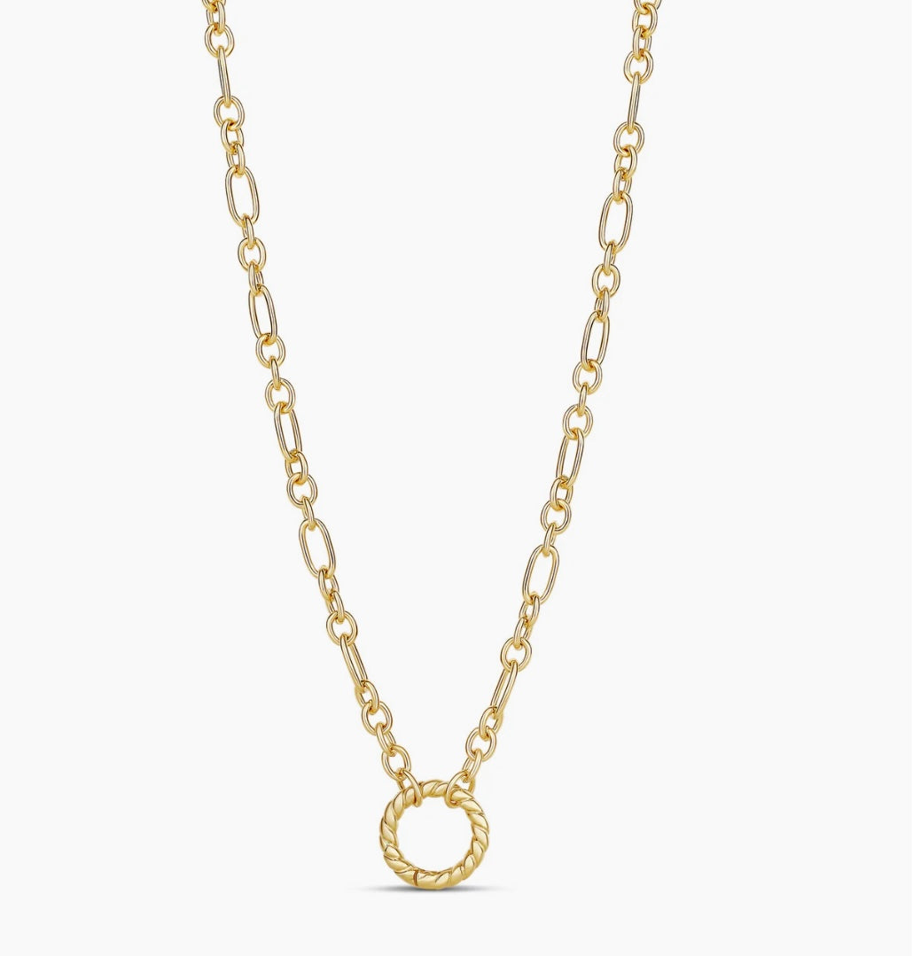 Paperclip Chain with Twisted Push Clasp