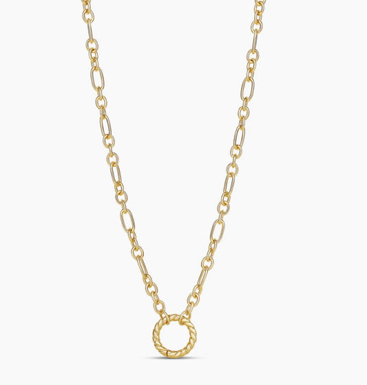 Paperclip Chain with Twisted Push Clasp