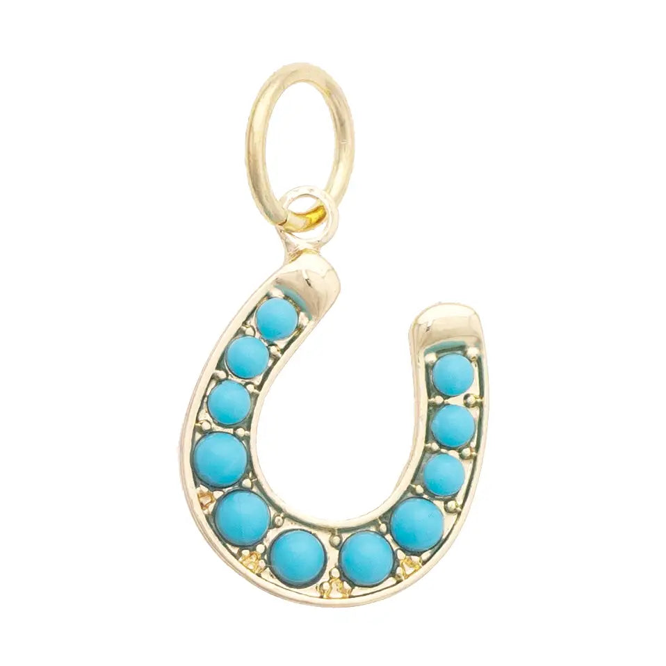 Turquoise Studded Horseshoe