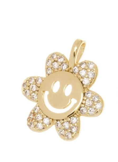 Smiley Flower Charm