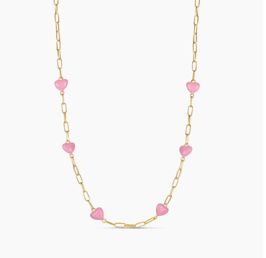 Candy Heart Paperclip Necklace