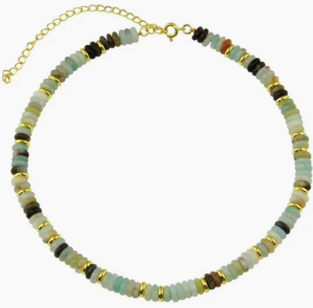 Rondelle Gemstone Necklace