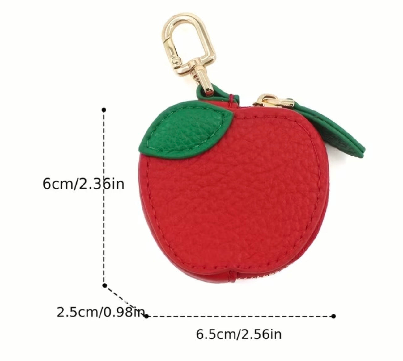 Leather Apple Bag Charm