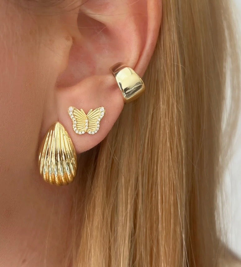 Fluted Drop Earrings