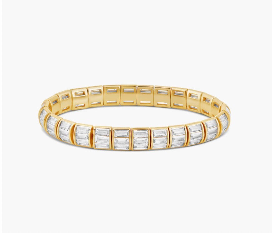 Gold Iced Stretch Bracelet