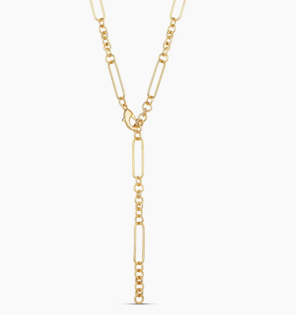 Elongated Lariat with Lobster Clasp