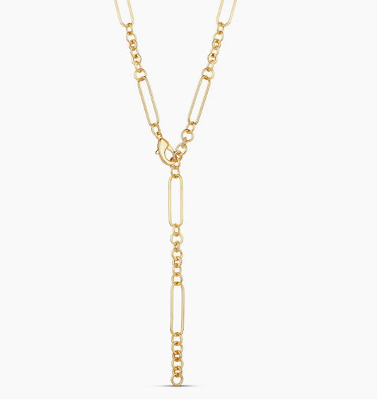 Elongated Lariat with Lobster Clasp