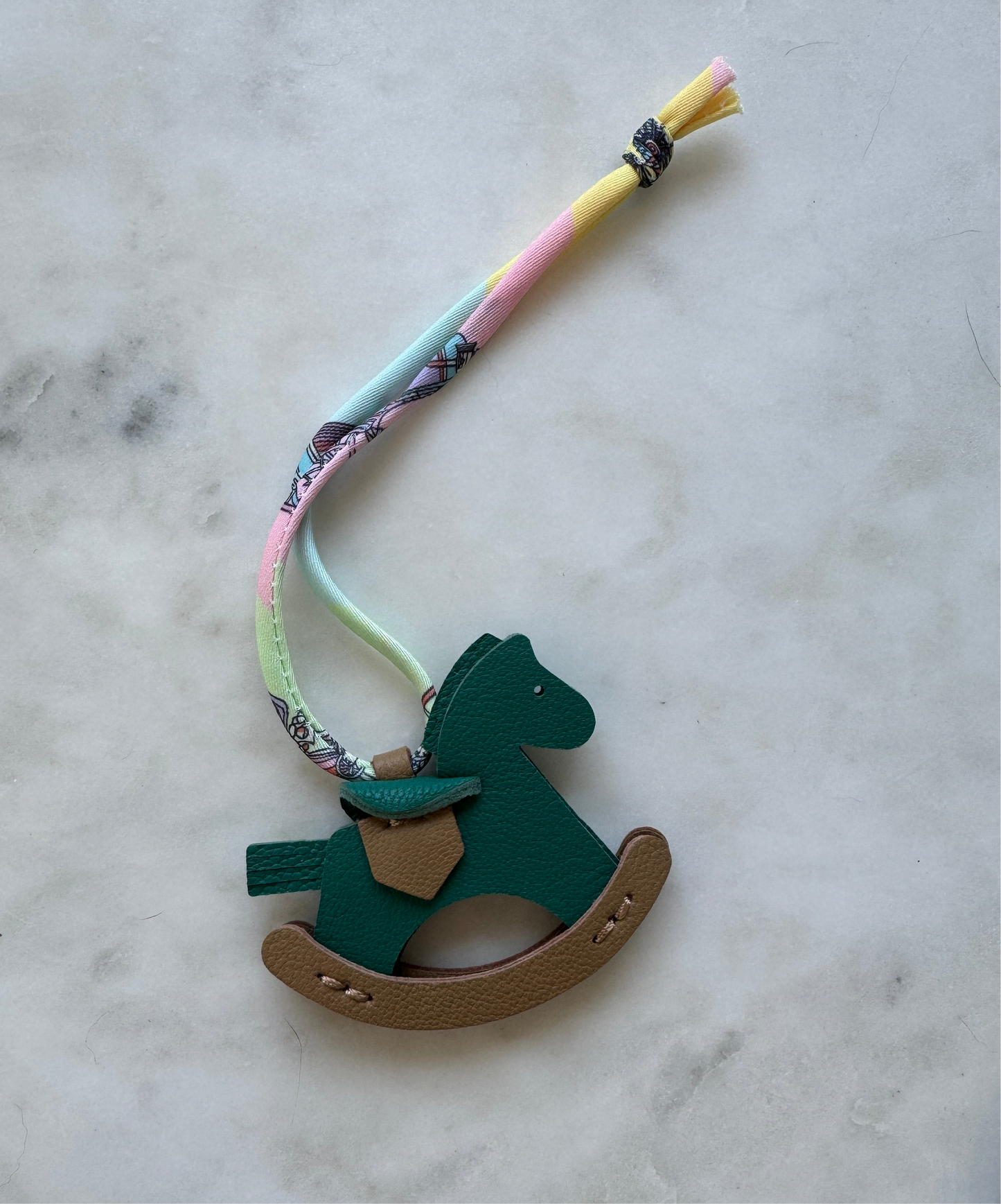 Leather Rocking Horse Bag Charm