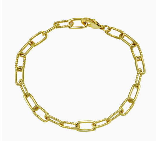 Paperclip Rope Chain Bracelet