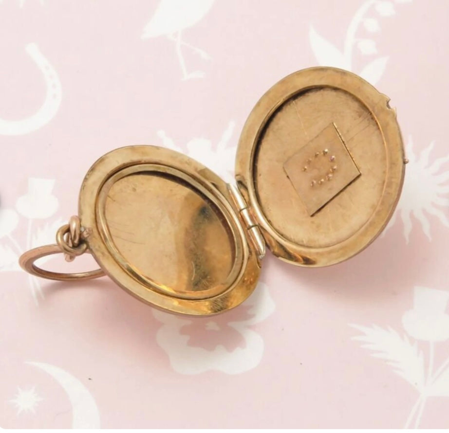 Victorian Rose Gold Horseshoe Locket