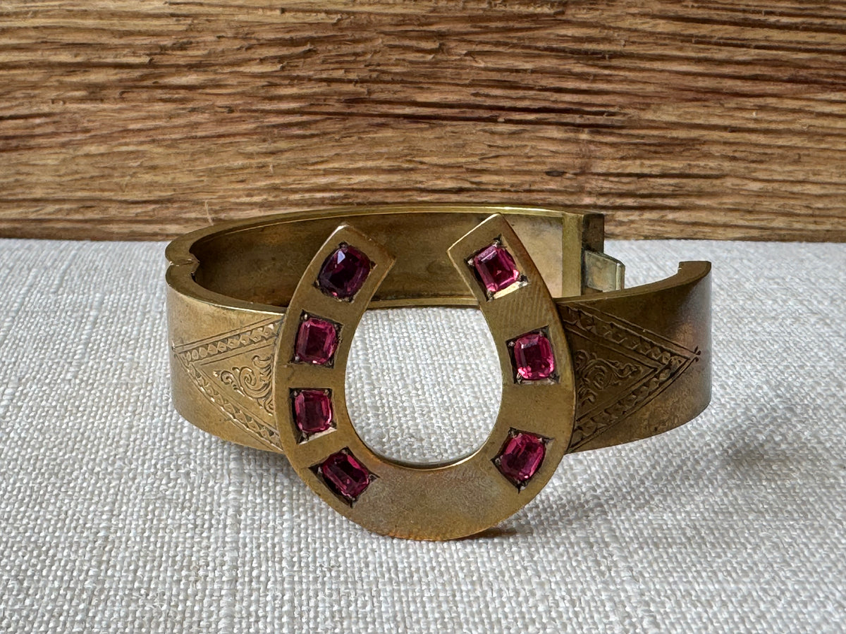 Vintage Horse Shoe Bangle Bracelet