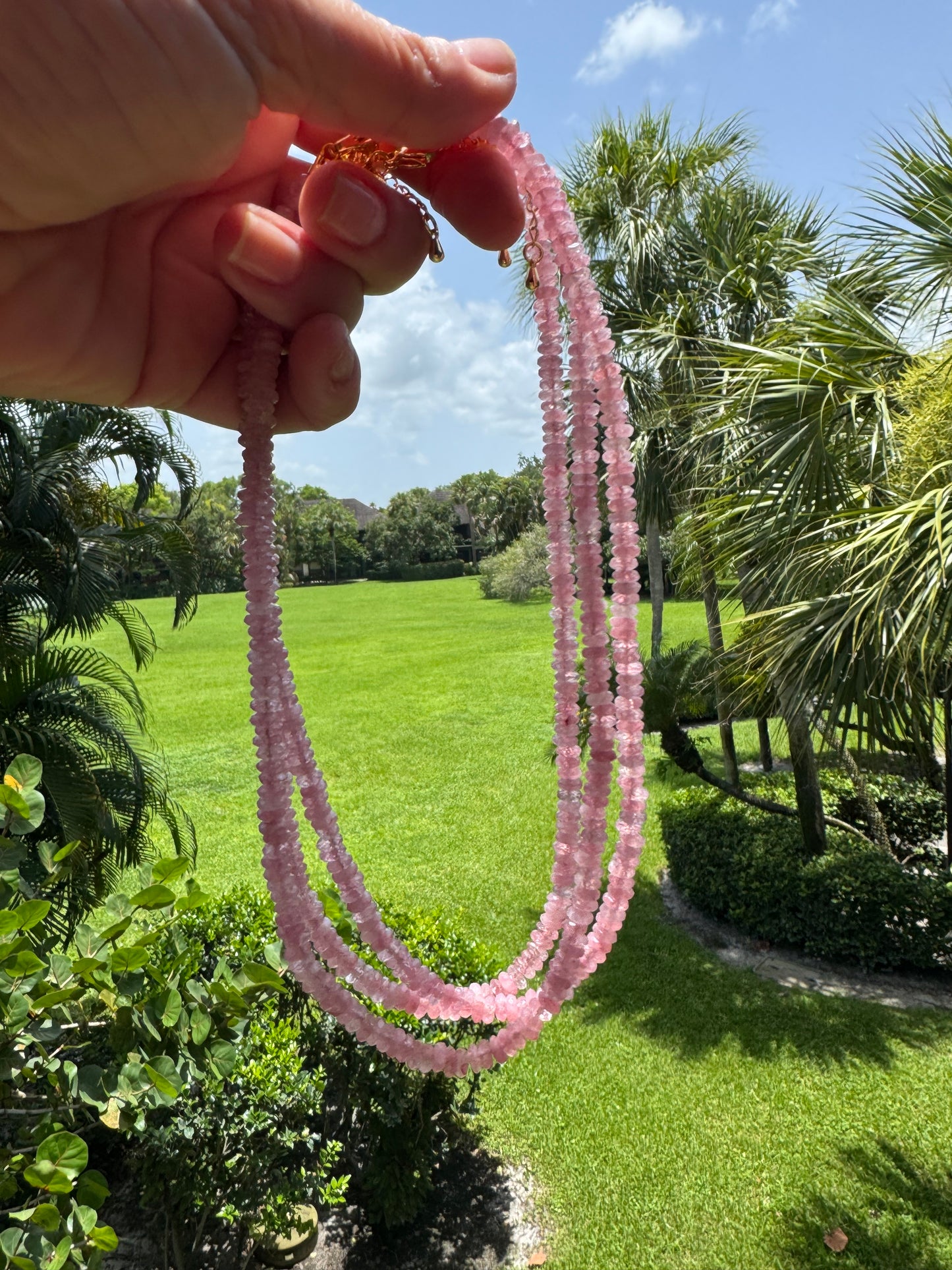 Pink Quartz Necklace